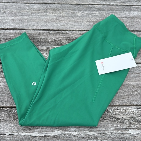 Lululemon Wunder Train High-Rise Tight Pockets 25" Raceway Green size 14 NWT - Picture 2 of 7